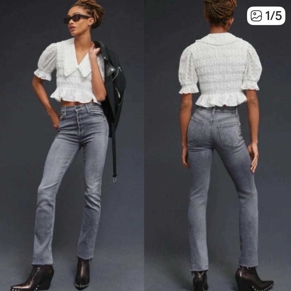 MOTHER Pixie Dazzler Ankle Fray Jeans